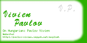 vivien pavlov business card